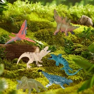 Zabawki figurki dinozaurów, zestaw mini dinozaurów, różne realistyczne maluchy, 6 szt. B