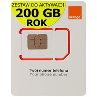 Starter Internet Mobilny na kartę Orange Free 200 GB ROK karta sim 4G LTE