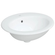 Umywalka, biała, 52x46x20 cm, owalna, ceramiczna