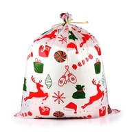 1PC świąteczna torba ze sznurkiem prezent cukierki Organizer biżuterii maki