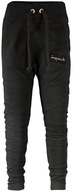 Nohavice Despacito čierne bavlnené tepláky s prešívaním veľ. 98