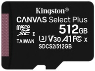 Kingston 512GB micro SDXC Canvas Select Plus/UHS-I U3/Class 10