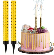 SZÜLINAPI TORTADÍSZ 12 cm SZÜLINAPI DEKORÁCIÓ SZÖKŐKÚT GYERTYA 2 db