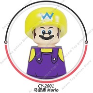 Super Bros Mario Building Blocks Luigi mini Action toy Figures Building
