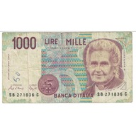 Banknot, Włochy, 1000 Lire, D.1990, KM:114a, VF(20