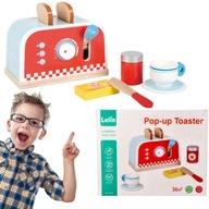 Zabawkowy toster opiekacz dla dzieci drewniany