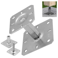 ÁLLÍTHATÓ MENETES OSZLOP ALAP M20 100x130x3 PR100 HORGANYZOTT DOMAX