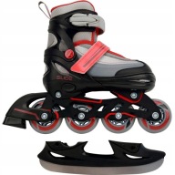 Роликові ковзани 2-в-1 AMIGO 30-33 ABEC7 червоні з регулюванням