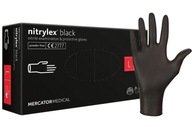 Rękawiczki nitrylowe czarne Mercator black Medical L czarne 100 sztuk