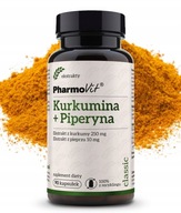 PharmoVit Kurkumín + Piperín imunita 90 kapsúl