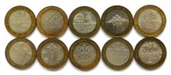 Zestaw monet 10 rubli - 2000 - 2005 / 10 szt.