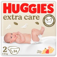 HUGGIES Pieluchy pieluszki noworodek mini Extra Care 2 (3-6kg) 24 szt