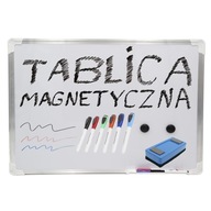 BIAŁA TABLICA MAGNETYCZNA 60x45 cm + GRATIS MARKERY