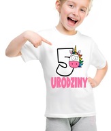 T-shirt Koszulka urodzinowa 5 Urodziny Jednorożec