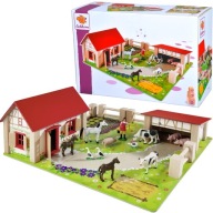 FA VÁROSI FARM GAZDAHÁZ + ÁLLAT FIGURÁK VIDÉKI KIEGÉSZÍTŐK 23 DB-OS SZETT