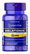 MELATONIN 5 120 tabs Pokojný SEN PURITANS PRIDE