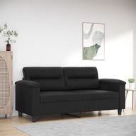 2-OSOBOWA SOFA CZARNA 140CM SZTUCZNA SKÓRA