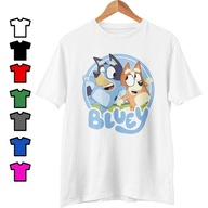 KOSZULKA DZIECIĘCA T-SHIRT - BLUEY I BINGO BAJKI KOLORY WYBÓR - XXS 98-104