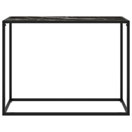 vidaXL Konzolový stolík, čierny, 100x35x75 cm, tvrdené sklo