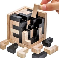 DREVENÁ KOCKA 5496 HRA - bludisko logická skladačka hračka puzzle