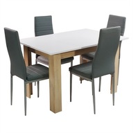 Zestaw stół Modern SW 4 szare krzesła Nicea