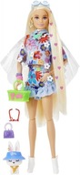 Mattel Barbie Extra Moda Lalka z Akcesoriami Blond Kwiatki HDJ45