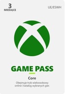 XBOX GAME PASS CORE/ LIVE GOLD 3 MIESIĄCE / 90 DNI klucz, kod! EU/PL