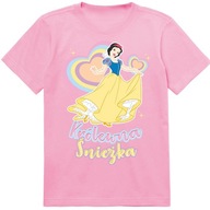 KOSZULKA DZIECIĘCA T-SHIRT DLA DZIECKA ŚNIEŻKA KSIĘŻNICZKI DISNEY 140