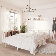 Rama łóżka, biała, lite drewno sosnowe, 120 x 200 cm Lumarko!