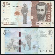 $ Kolumbia 5000 PESOS P-459d UNC 2018