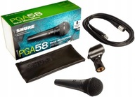 SHURE PGA 58 XLR E MIKROFON DYNAMICZNY WOKALOWY DO RĘKI + KABEL UCHWYT BAG