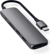 Adapter USB-C Slim Satechi Micro SD HDMI 4K Thunderbolt 3 4 Stacja Dokująca