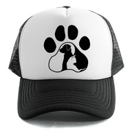 Baseball sapka Fekete-fehér Kutya mancs NYÁRI VAKÁCIÓ STÍLUSOS ÉS DIVATOS