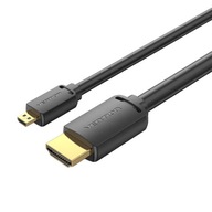 VENTION MOCNY KABEL PRZEWÓD MICRO HDMI DO HDMI 4K 60HZ DO KAMERY APARATU 3M