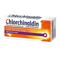 CHLORCHINALDIN Smak porzeczkowy 40 tabl.