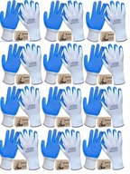 12 par rękawice rękawiczki robocze ochronne BEST BLUE LATEKS 7-S