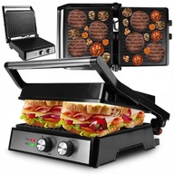 DUŻY OPIEKACZ GRILL ELEKTRYCZNY TOSTER DO KANAPEK PANINI 2500W + GRATIS