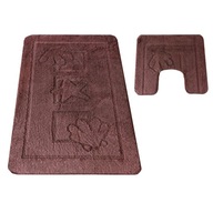 Komplet dywaników łazienkowych Monti XL Maritime brązowy
