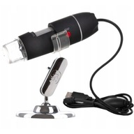 Mikroskop na USB podświetlany LED X1600 statyw