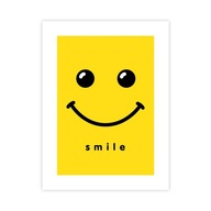 Plagát smile na žltom pozadí 30x40 cm Plagát úsmev