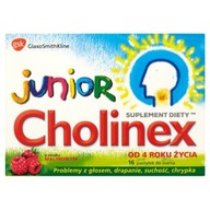 Cholinex Junior Malina Tablety na cmúľanie 16 ks