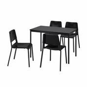 IKEA SANDSBERG TEODORES Stôl a 4 stoličky čierna