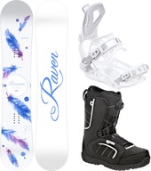 Zestaw Snowboard RAVEN Mia White 150cm + buty Target MOZ + wiązania FT360