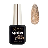 Nails Company Lakier Hybrydowy Złoty Gold z Drobinkami Show Glow no.102 6ml