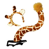 Sada zvieracích chvostov, kostýmová dekorácia Žirafa so zvieracou tematikou