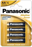 Baterie AA Paluszki zwykłe alkaliczne 1,5V R6 Panasonic 4 sztuki