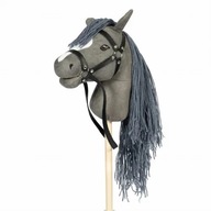 Kôň na palici ASTRUP HobbyHorse s udicou šedá