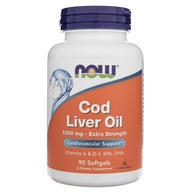 Now Cod Liver Oil 1000mg Tran Omega-3 EPA DHA 90k