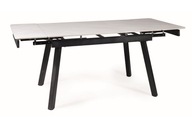Rozkladací stôl JOHN biela/čierna 120(180)x85cm SIG