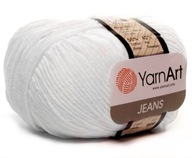 WŁÓCZKA YARN ART JEANS - NR 62 BIEL + INNE KOLORY